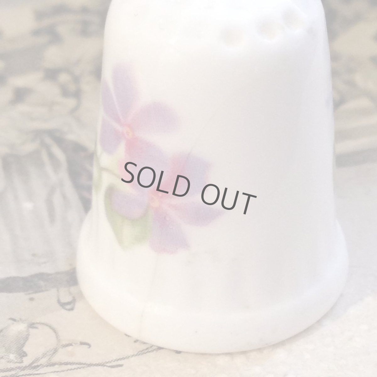 画像6: 手芸用品 シンブル 陶器 スミレ DUCHESS ※傷みあり (6)