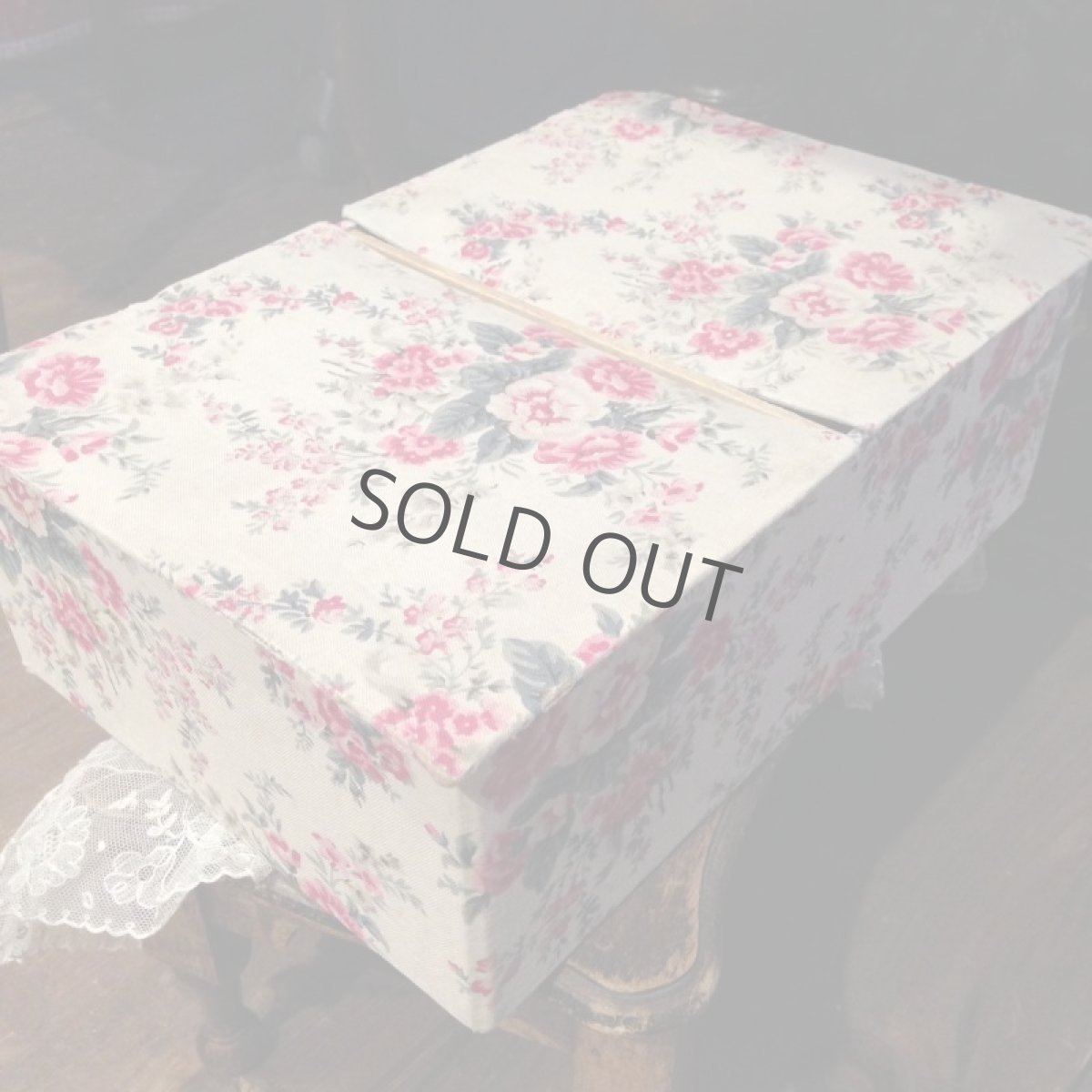 画像4: 布箱 カルトナージュ 引き出し ピンク 花柄 (4)