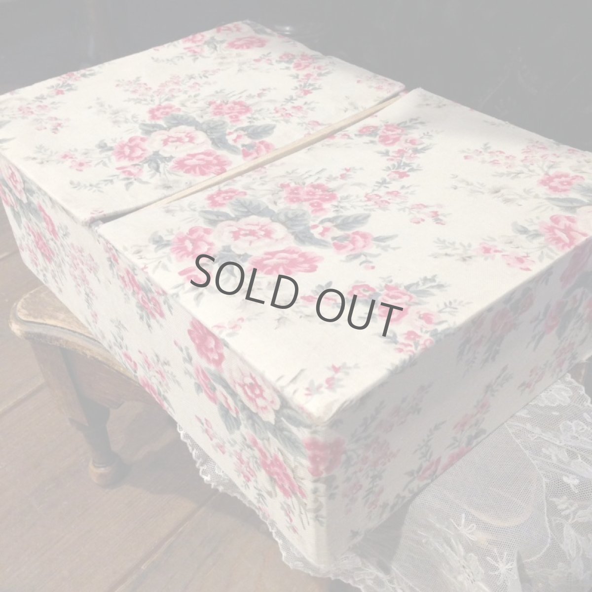 画像5: 布箱 カルトナージュ 引き出し ピンク 花柄 (5)