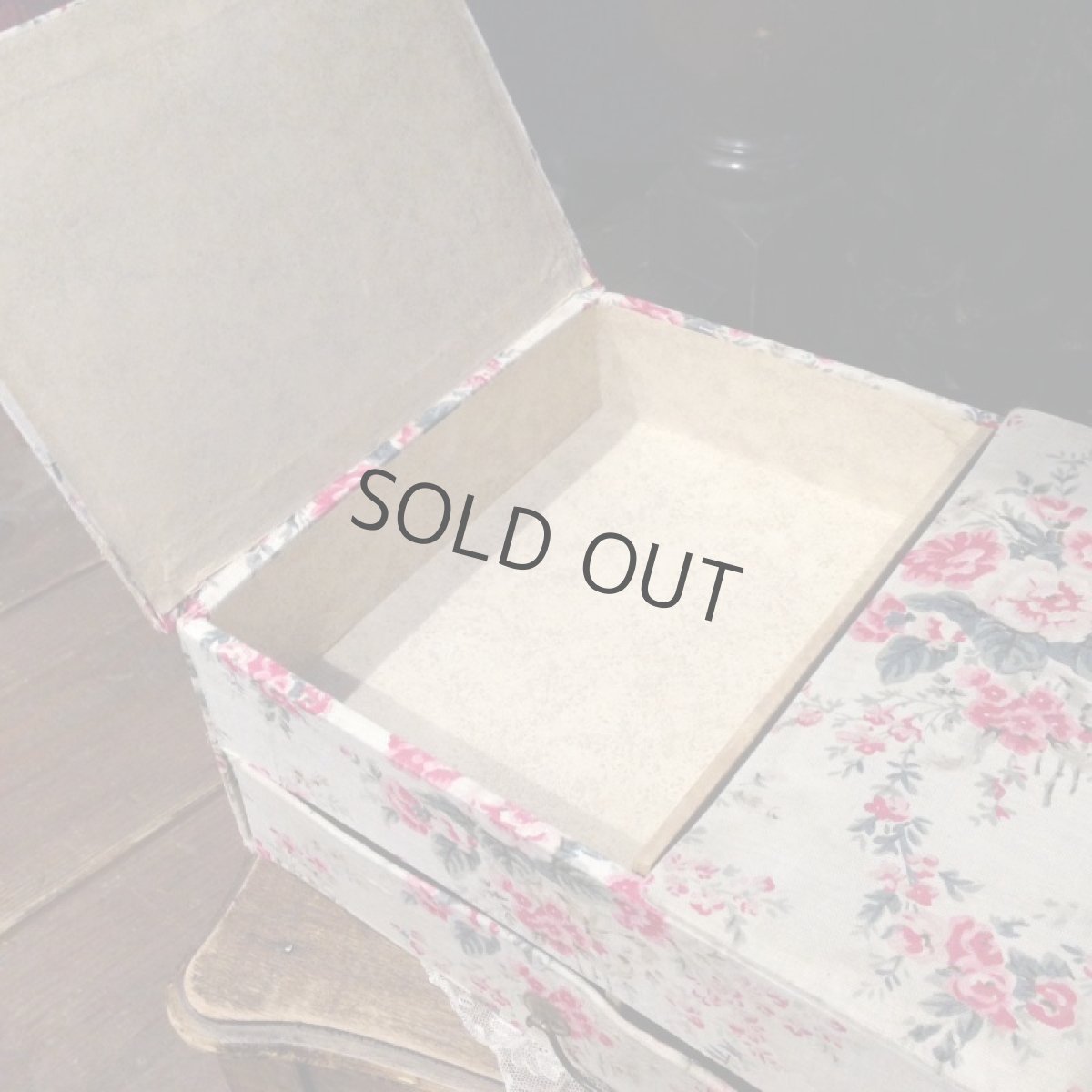 画像9: 布箱 カルトナージュ 引き出し ピンク 花柄 (9)