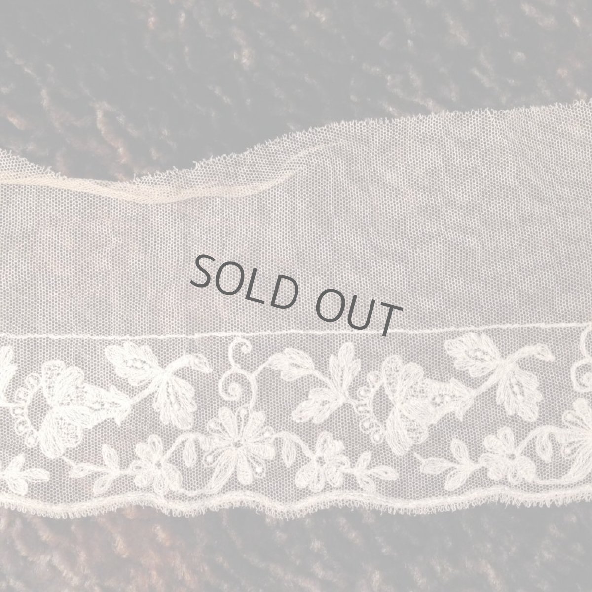 画像5: 手芸用品  チュールレース ベージュ ドレスパーツ 朝顔? (5)