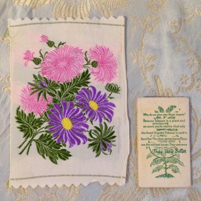 画像2: シガレットカード シルク刺繍 (台紙なし) ポストカードサイズ