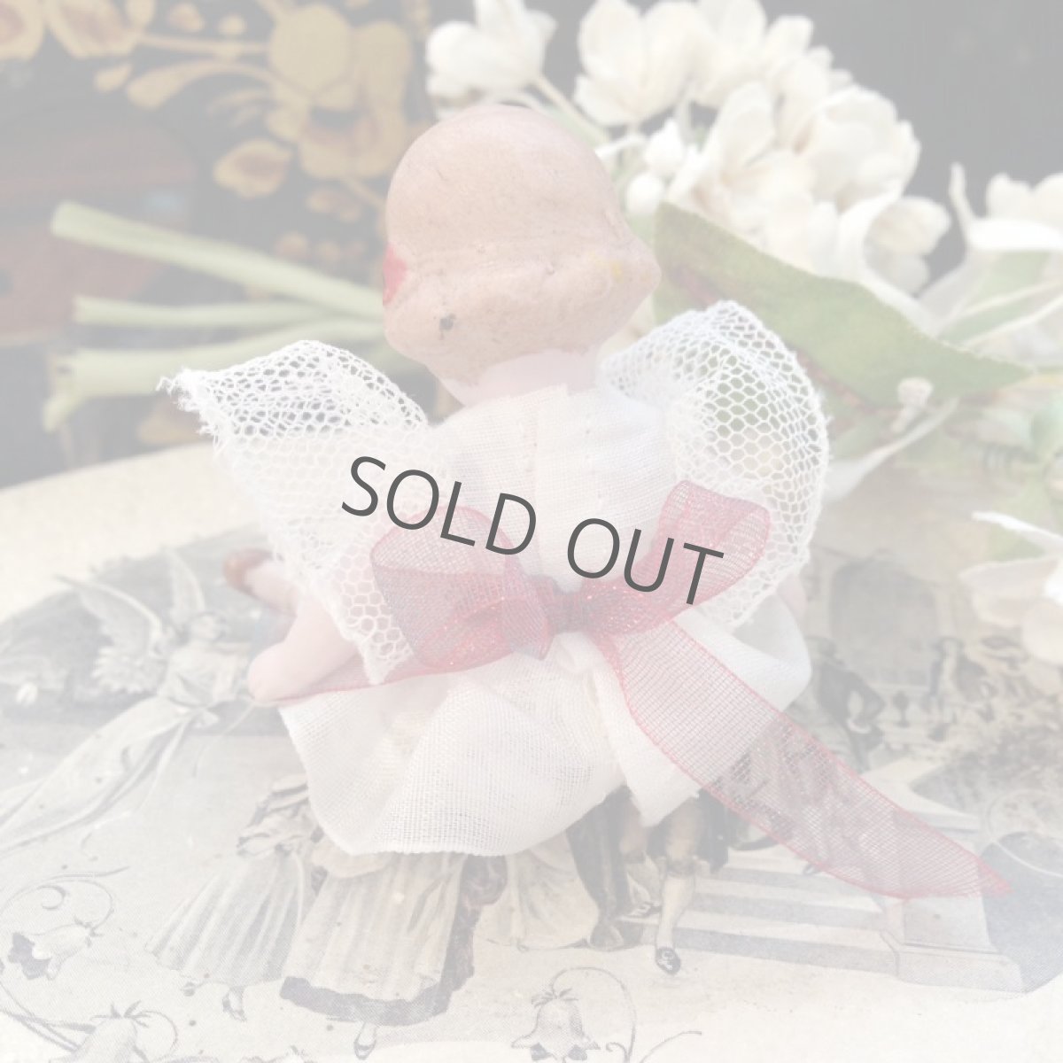 画像2: ビスクドール 女の子 花の冠 お洋服手作り (2)