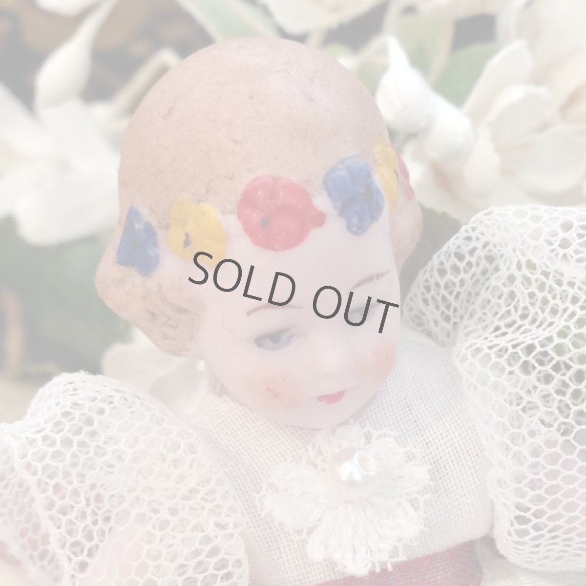 画像5: ビスクドール 女の子 花の冠 お洋服手作り (5)