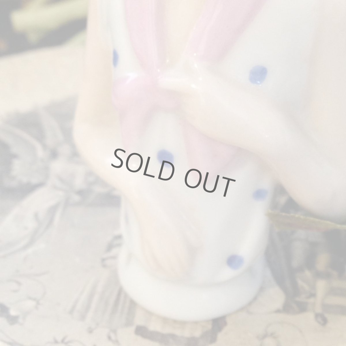 画像7: ピンクッションドール アールデコ 女の子 ブルードット (7)