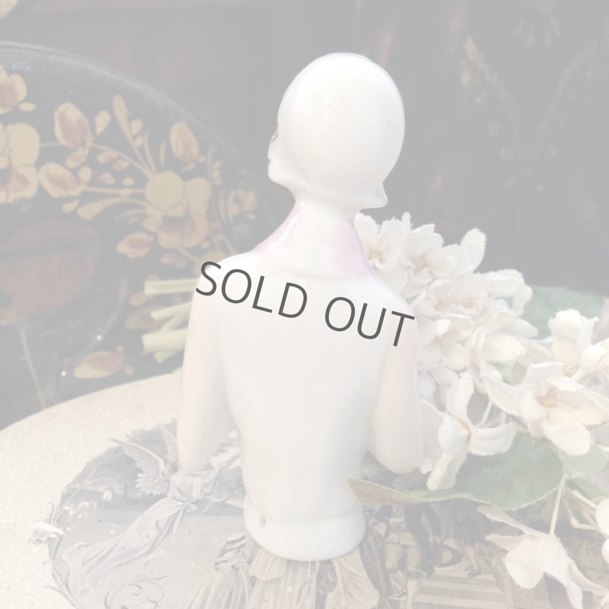 画像3: ピンクッションドール アールデコ 女の子 ブルードット (3)