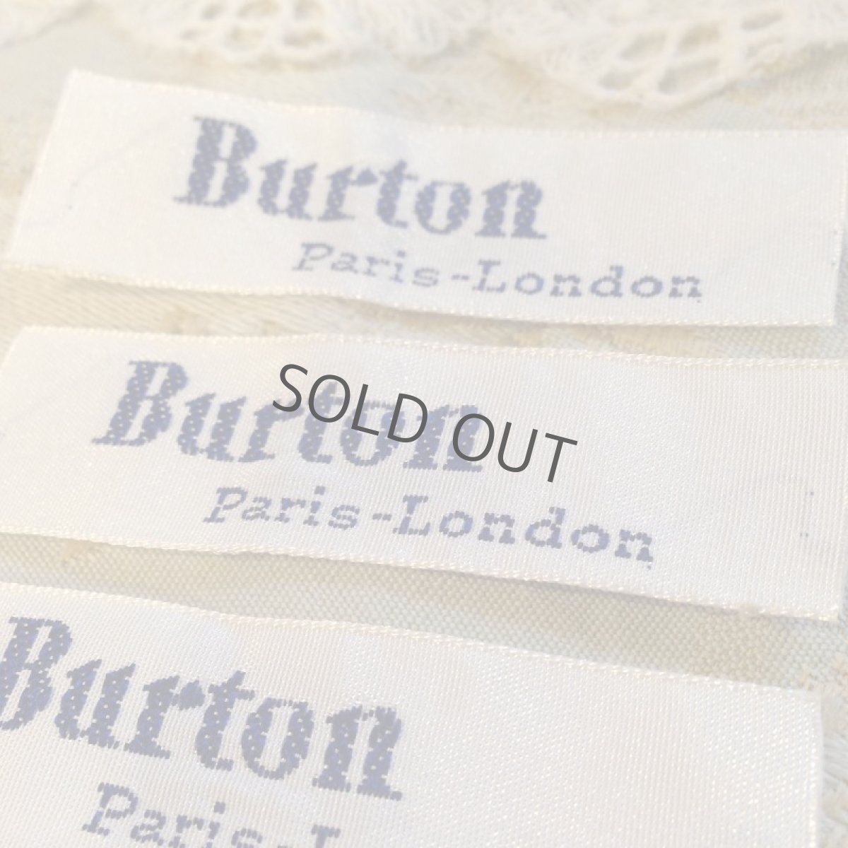 画像2: 手芸用品 布タグ 白地にブルー ３枚セット (2)