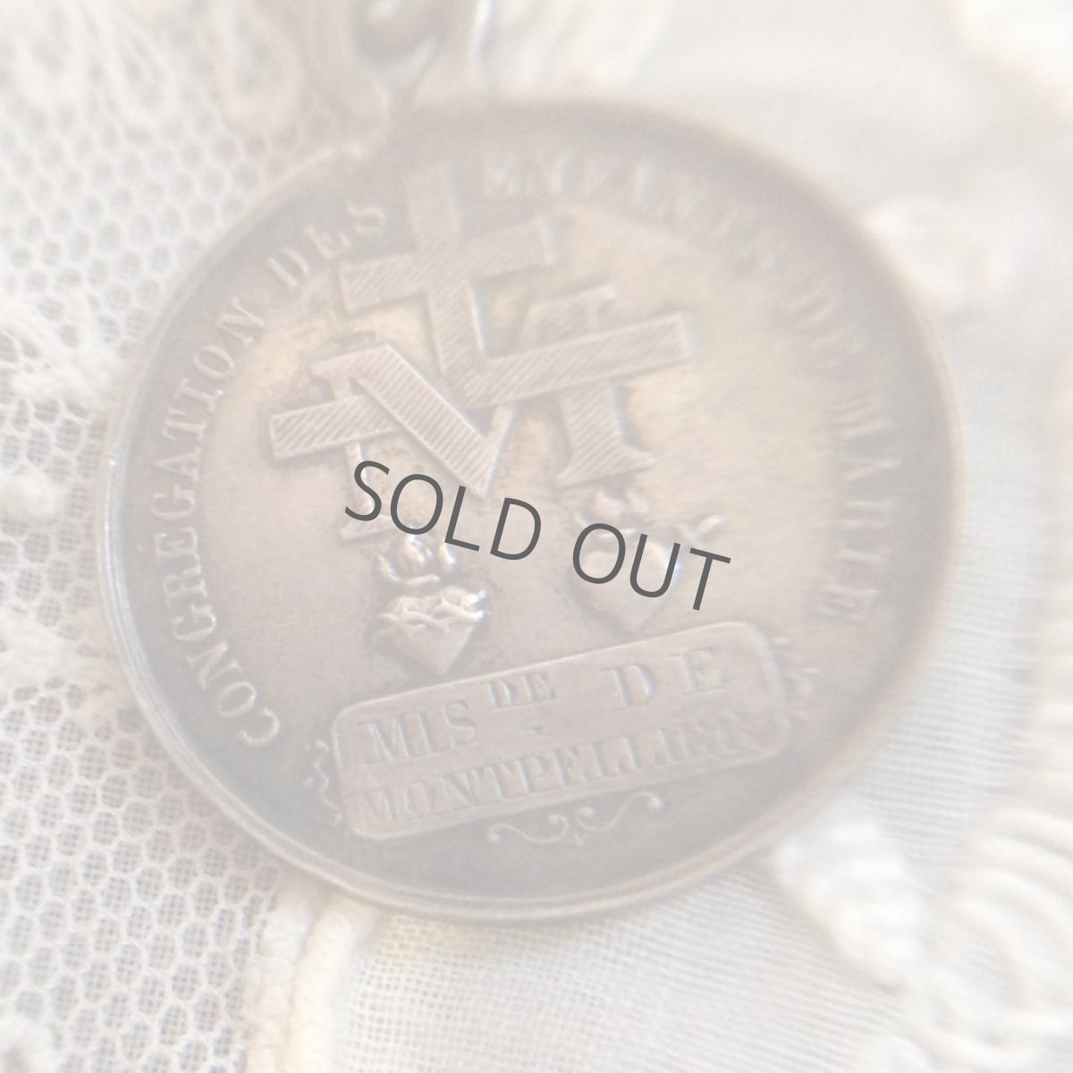 画像4: メダイ 天上の聖母マリア/Mに十字架 円 (4)