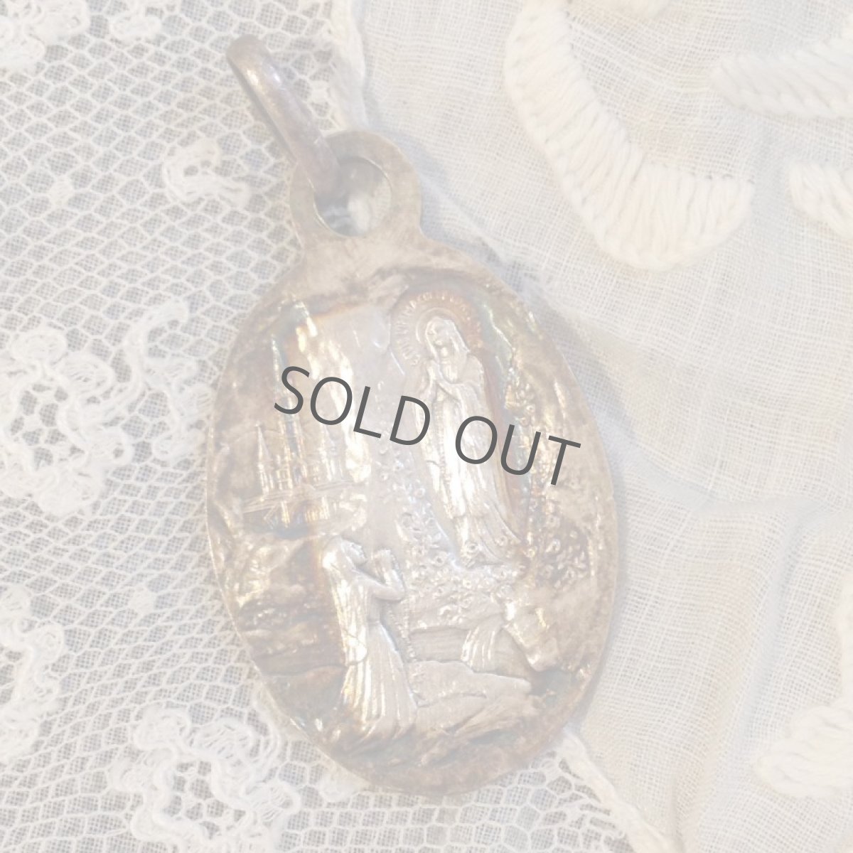 画像3: メダイ 聖母/ルルドの泉ベルナデット 円 (3)