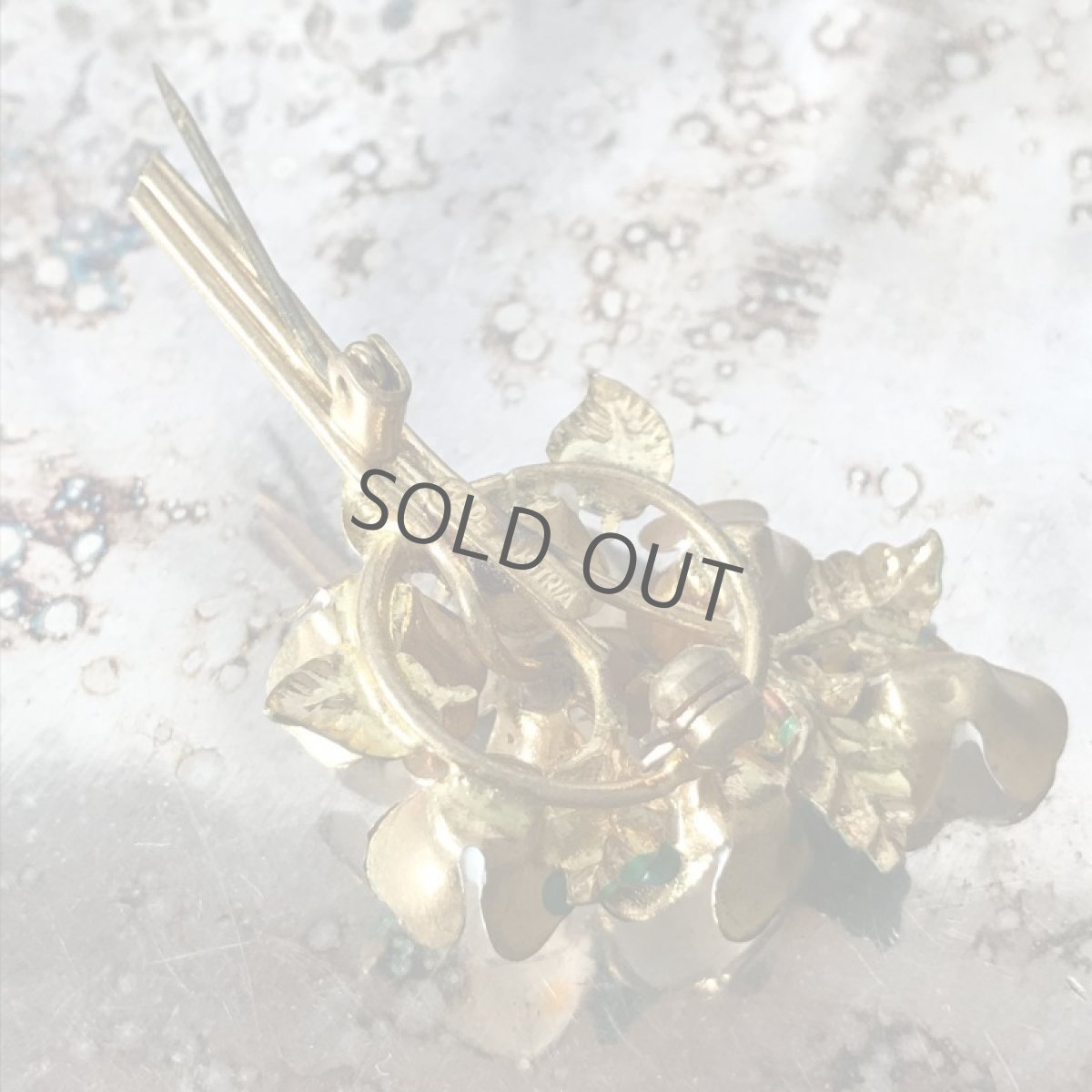 画像4: ブローチ エナメル 小花/白 MADE AUSTRIA (4)