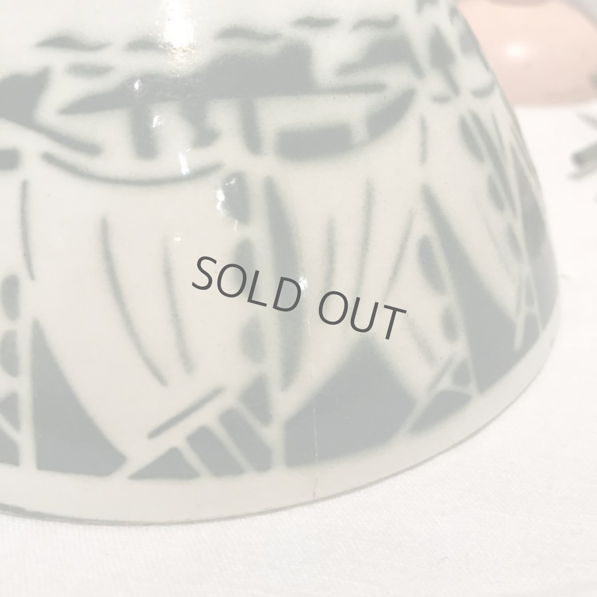 画像14: グリーンヨットのステンシル模様/Badonviller ※ヘアラインあり (14)