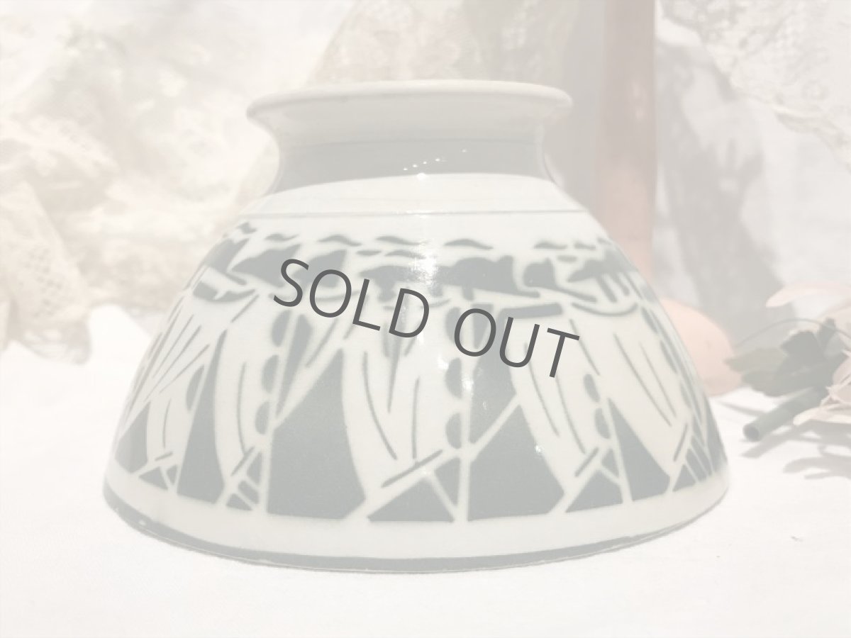 画像13: グリーンヨットのステンシル模様/Badonviller ※ヘアラインあり (13)