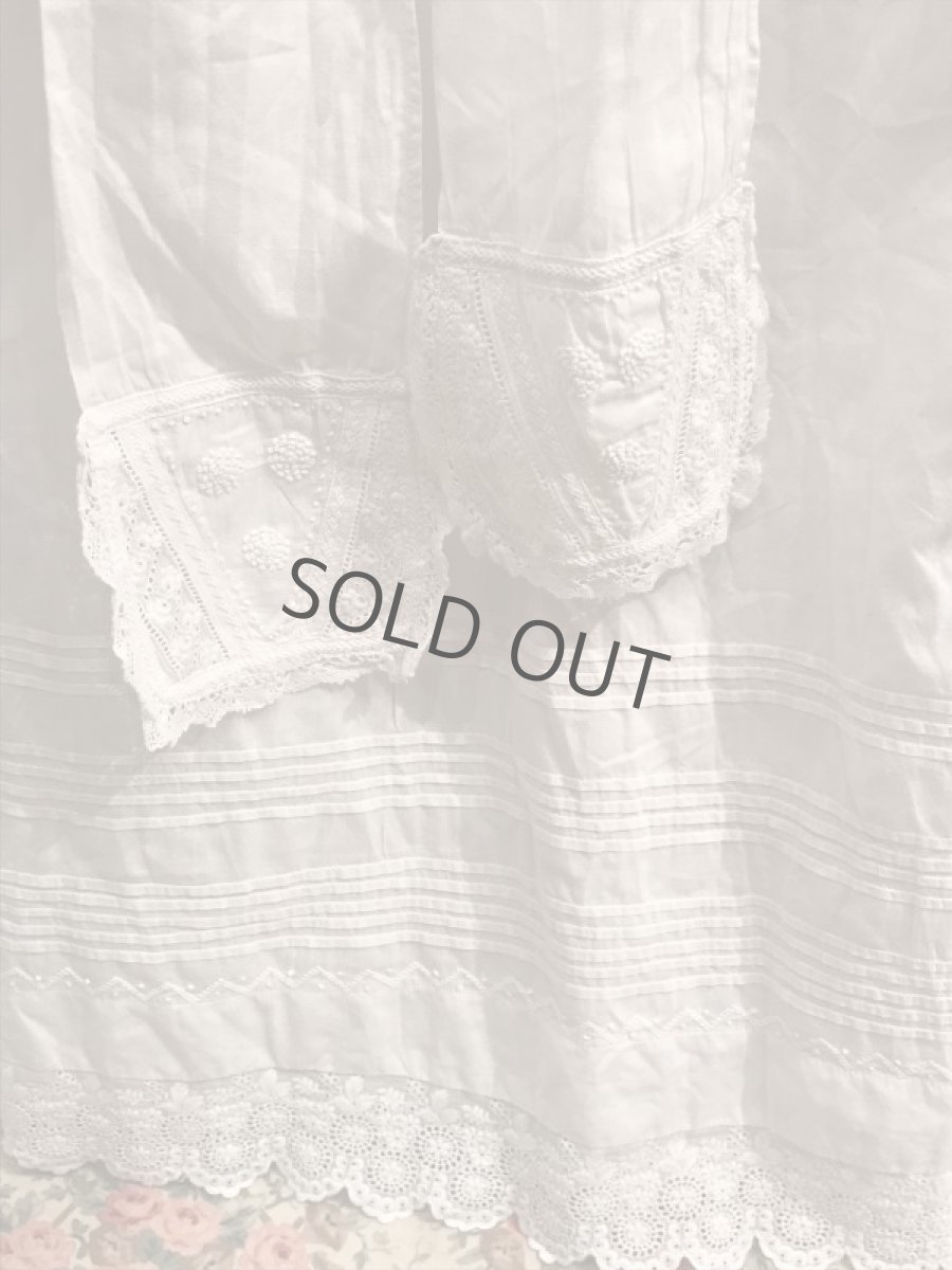 画像17: レースと手刺繍のベビードレス ロング (17)