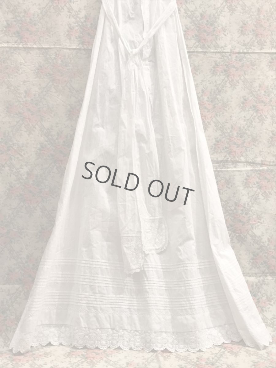 画像16: レースと手刺繍のベビードレス ロング (16)