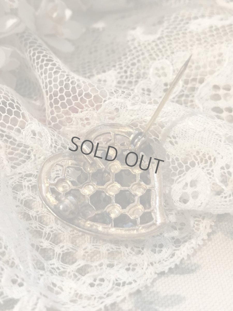 画像6: 小さな忘れな草/ハートのブローチ (6)