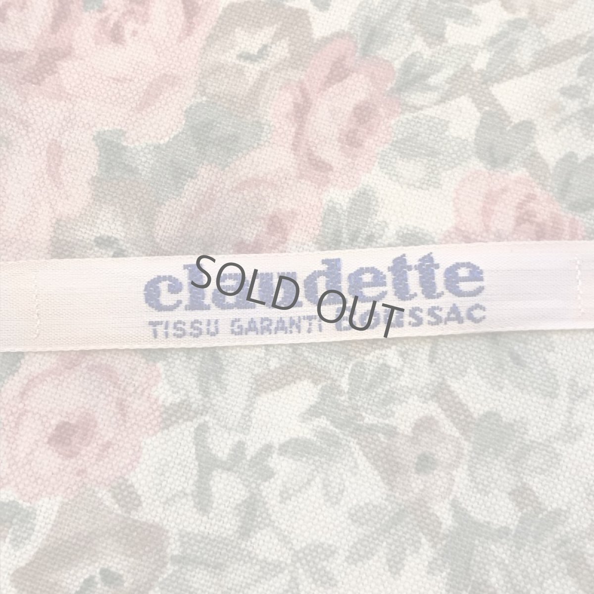 画像2: 手芸用品 布タグ ピンク地に青文字 ３枚セット (2)