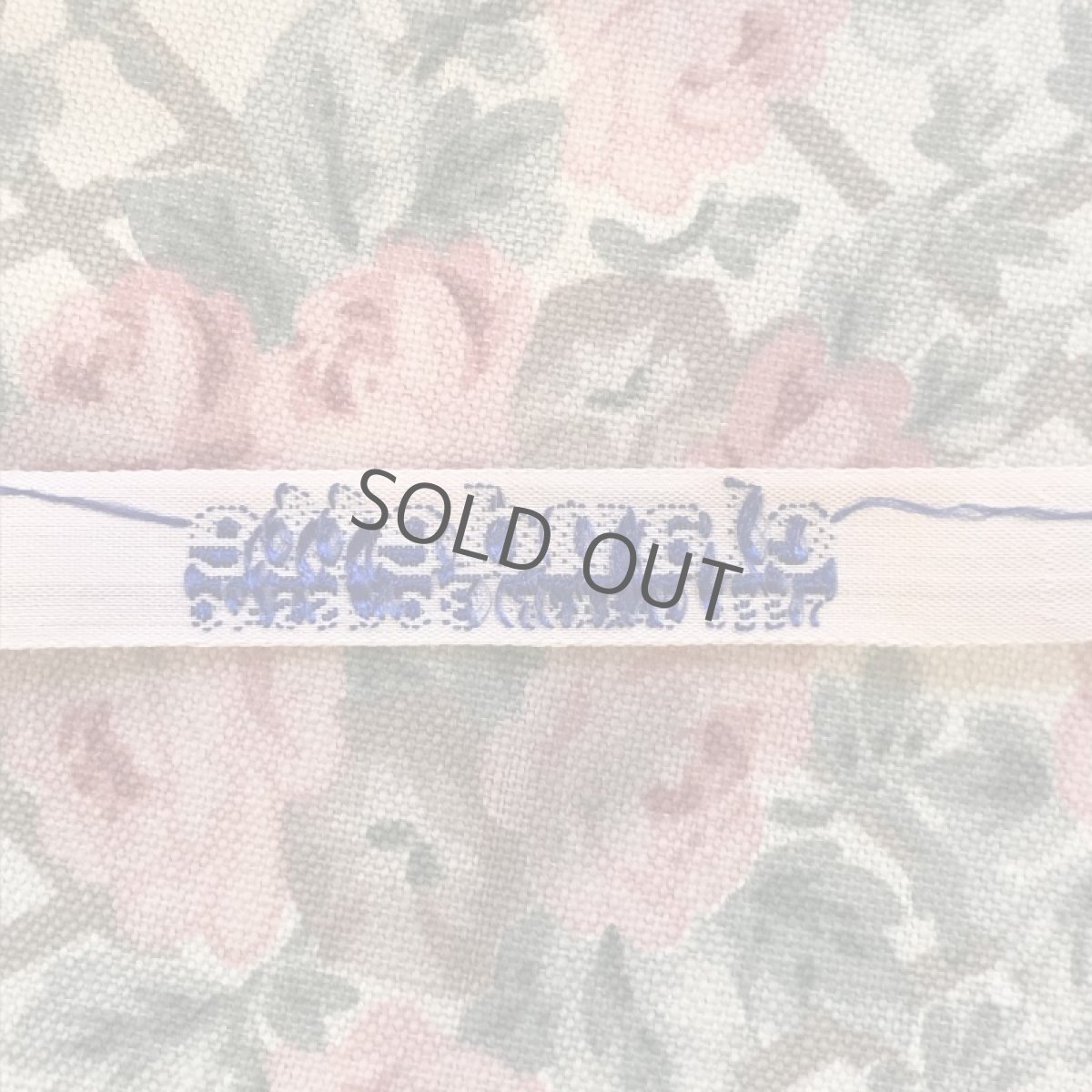 画像3: 手芸用品 布タグ ピンク地に青文字 ３枚セット (3)