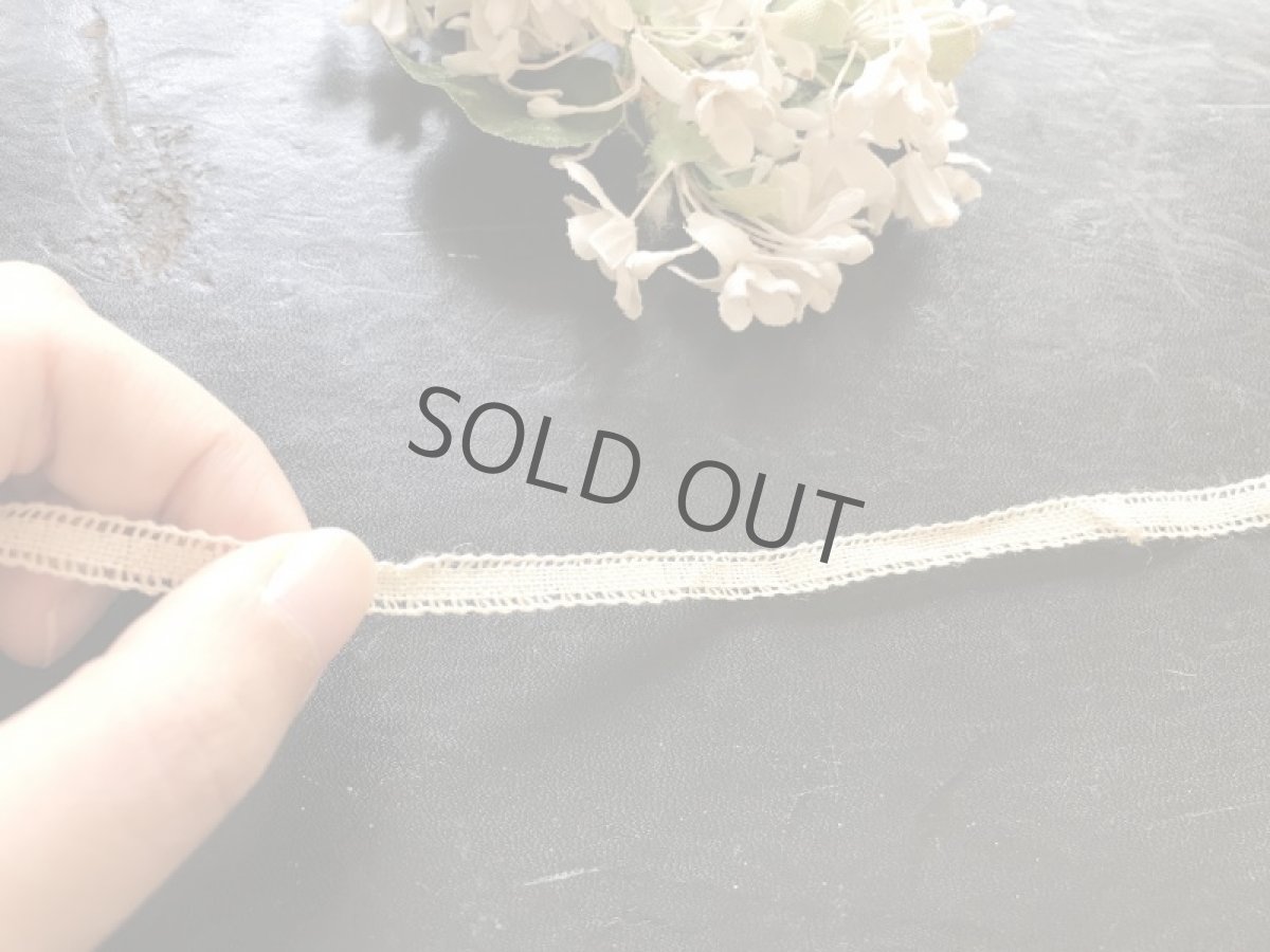 画像2: 手芸用品 レース 幅0.6/生成 (50cm~) (2)