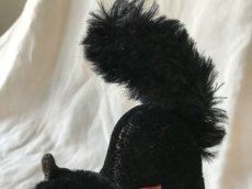 画像6: steiff 黒猫のぬいぐるみ (大) 赤リボン (6)