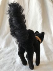 画像4: steiff 黒猫のぬいぐるみ (中) オレンジリボン (4)