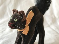 画像6: steiff 黒猫のぬいぐるみ (小) オレンジリボン (6)