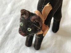 画像8: steiff 黒猫のぬいぐるみ (小) オレンジリボン (8)