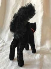 画像3: steiff 黒猫のぬいぐるみ (大) 赤リボン (3)