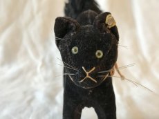 画像6: steiff 黒猫のぬいぐるみ (中) オレンジリボン (6)