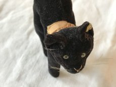 画像9: steiff 黒猫のぬいぐるみ (中) オレンジリボン (9)