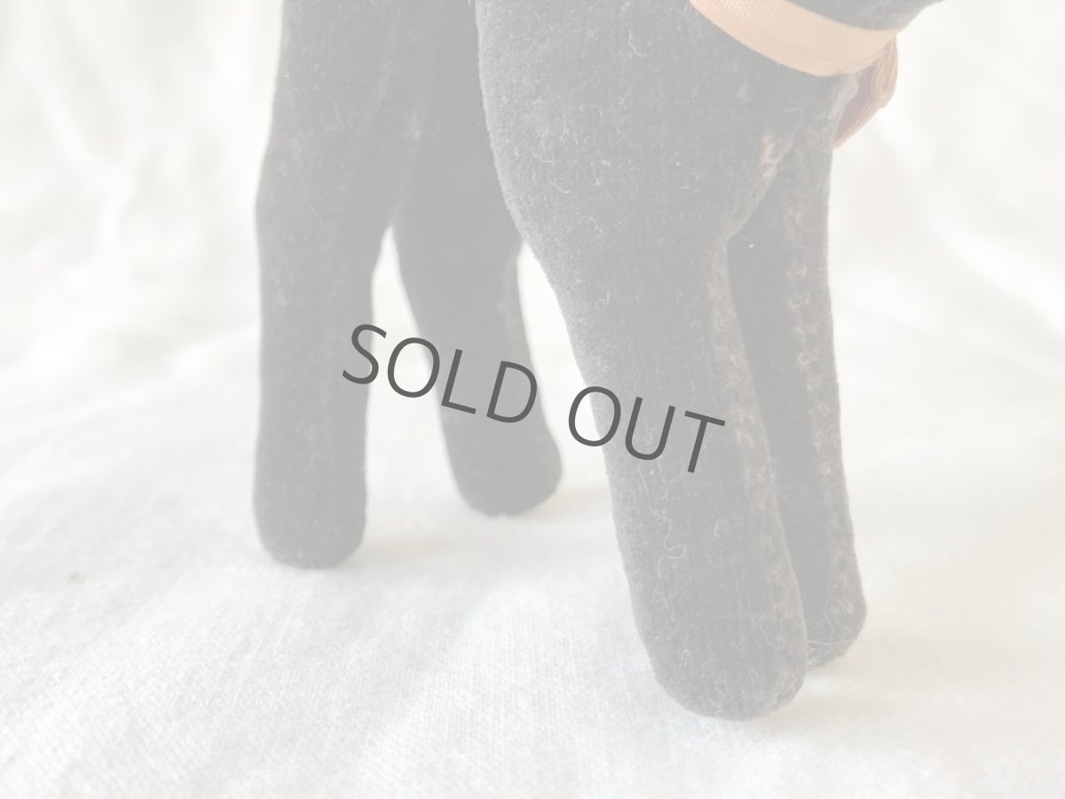 画像5: steiff 黒猫のぬいぐるみ (小) オレンジリボン (5)