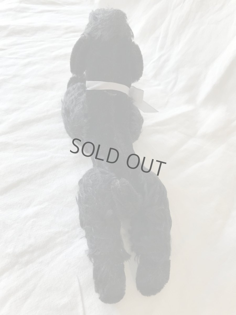 画像10: steiff プードルのぬいぐるみ (大) 黒 (10)