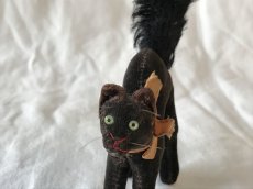 画像7: steiff 黒猫のぬいぐるみ (小) オレンジリボン (7)