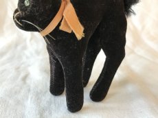 画像5: steiff 黒猫のぬいぐるみ (中) オレンジリボン (5)