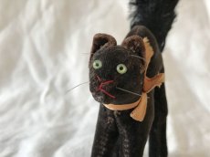 画像2: steiff 黒猫のぬいぐるみ (小) オレンジリボン (2)