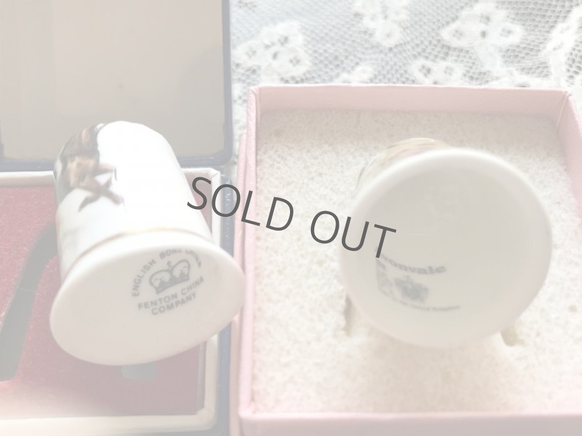 画像9: 手芸用品  箱付きシンブル 陶器 動物柄 (9)