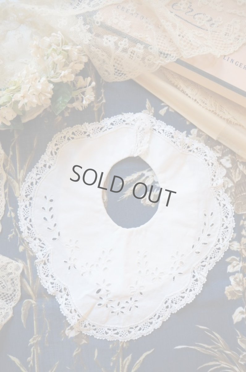 画像7: 手刺繍のベビースタイ/貝ボタン (7)