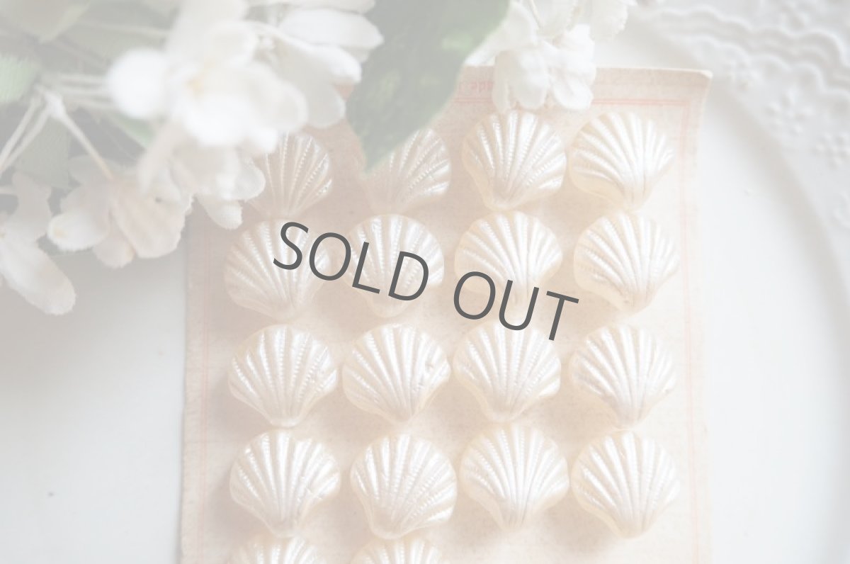 画像4: シェル型ガラスのボタン(大) (4)