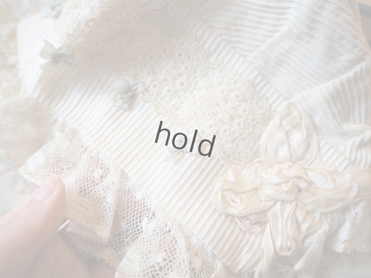 画像11: シルクリボンの付いたベビーボネ (11)