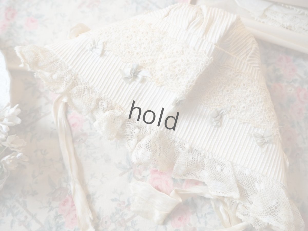 画像7: シルクリボンの付いたベビーボネ (7)