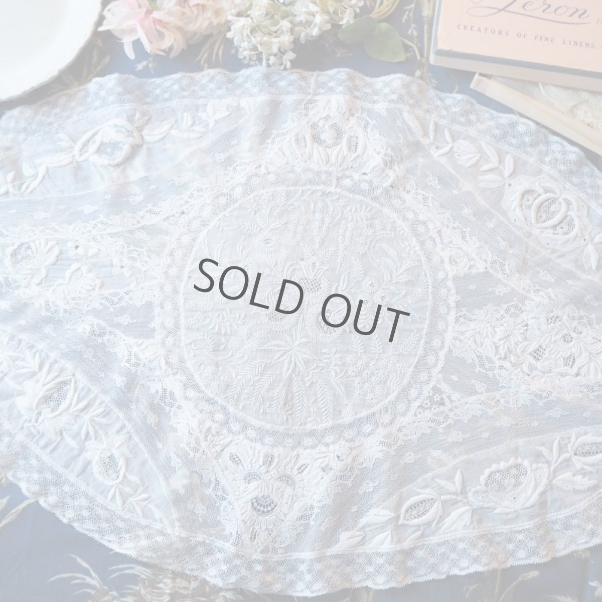 画像19: 手仕事ノルマンディー刺繍ドイリー／楕円 (19)