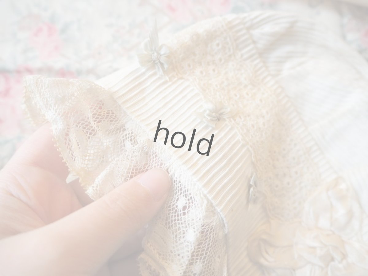 画像6: シルクリボンの付いたベビーボネ (6)