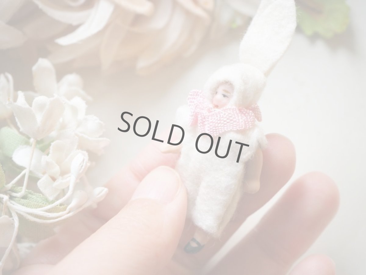 画像5: 極小ビスクドール/イースターバニー/紙箱付き (5)