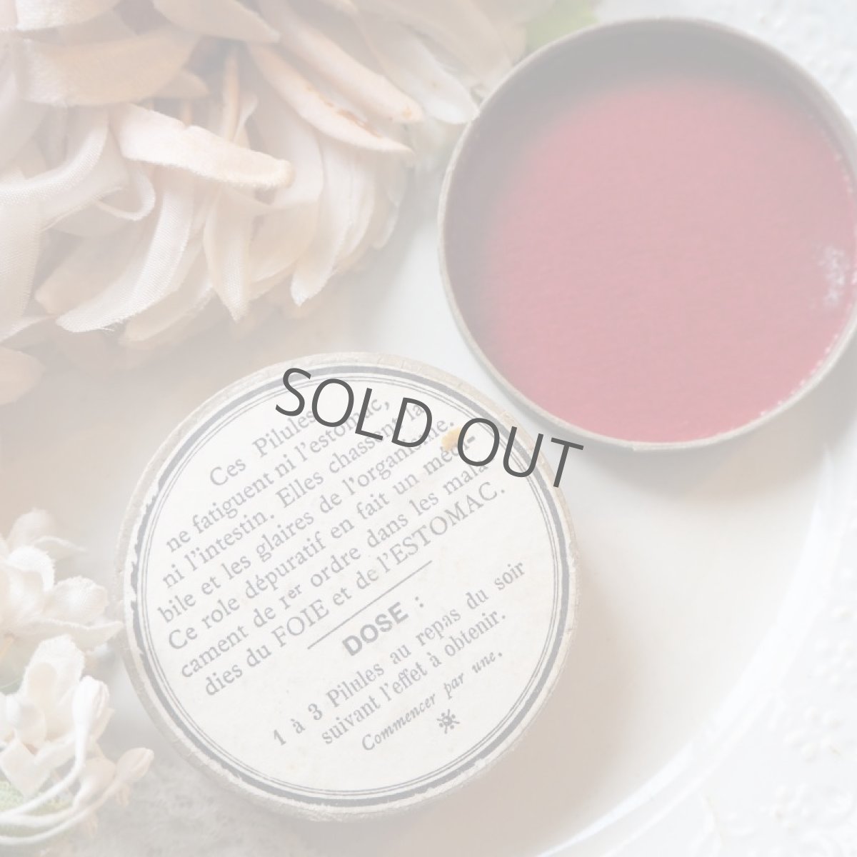 画像4: 丸型ラベル付き紙箱/薬箱/薄いグリーン (4)