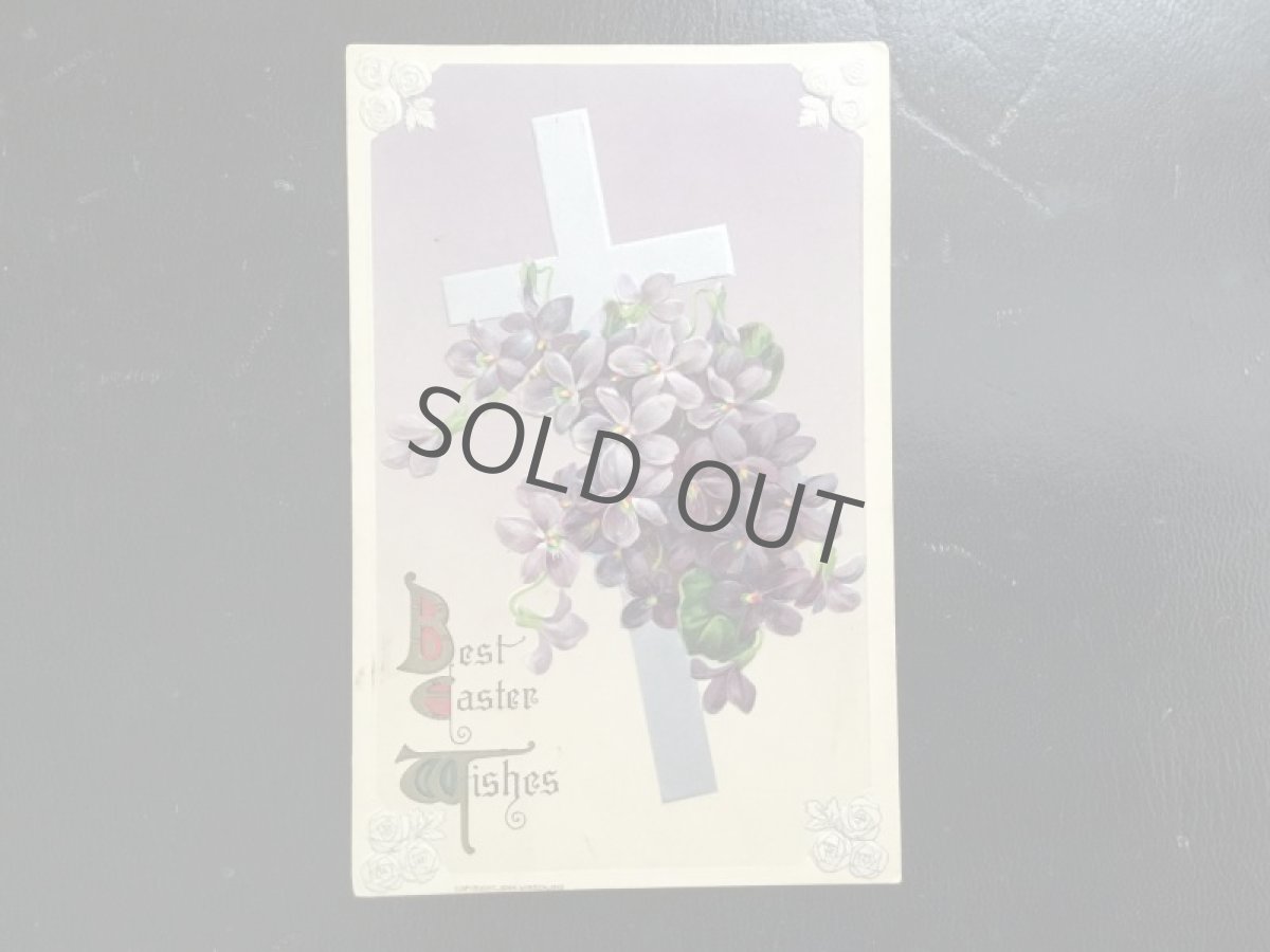 画像2: スミレの花エンボス/ポストカード／イースター (2)