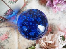 画像5: ガラス製ペーパーウェイト 青い気泡 (5)
