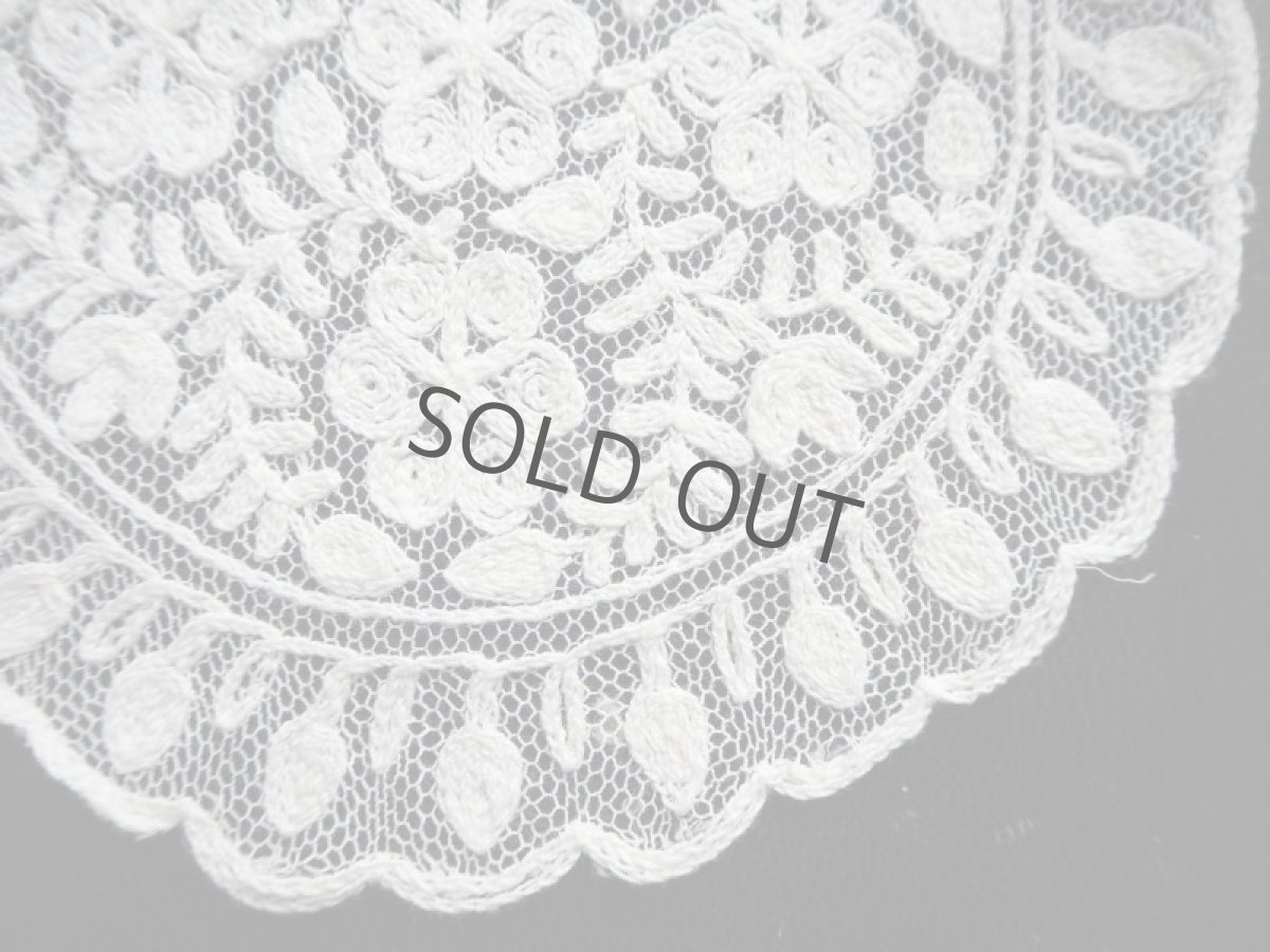 画像3: ネットチュール刺繍ドイリー (3)