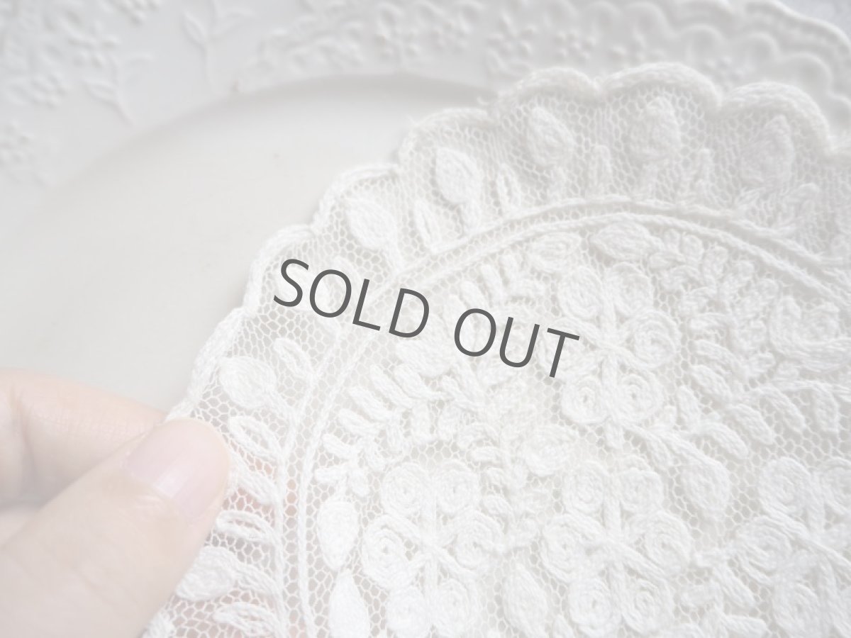 画像6: ネットチュール刺繍ドイリー (6)