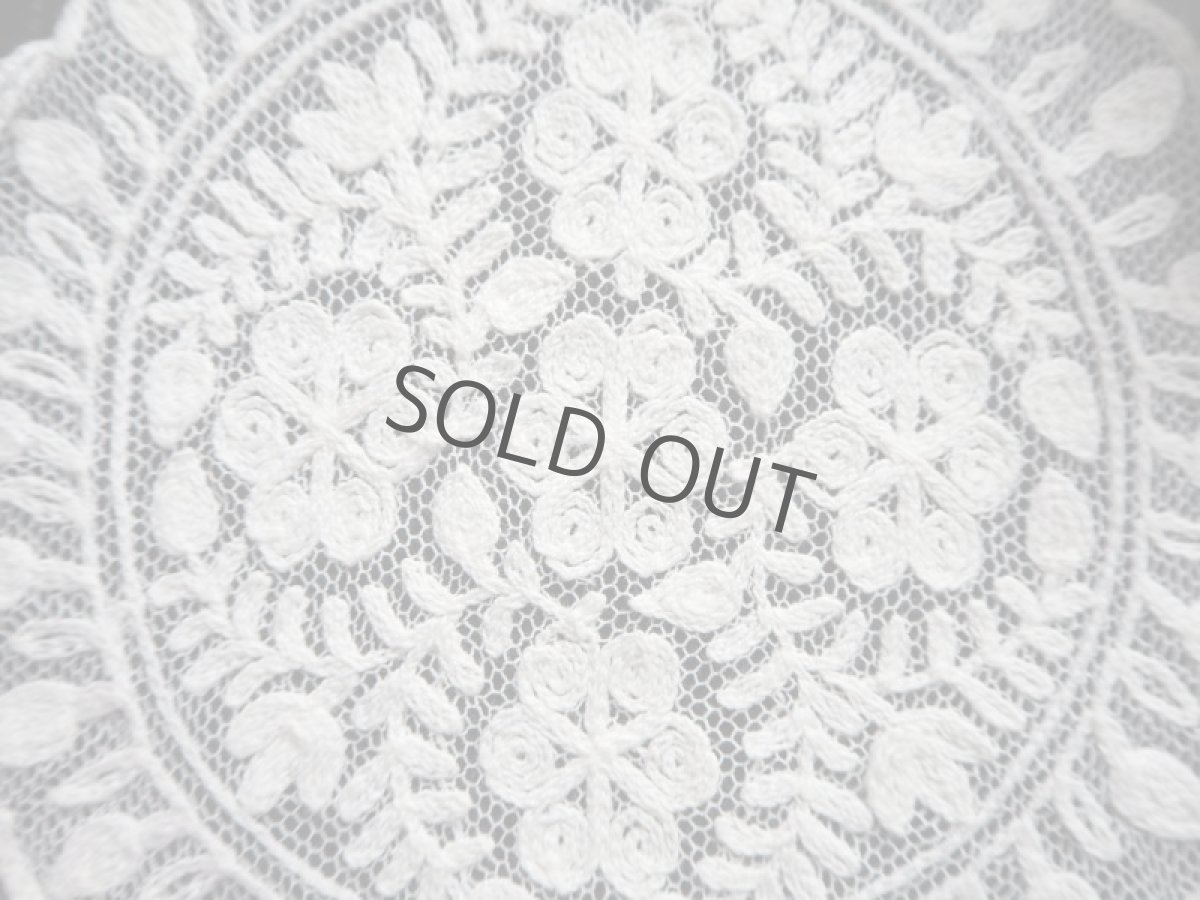 画像4: ネットチュール刺繍ドイリー (4)
