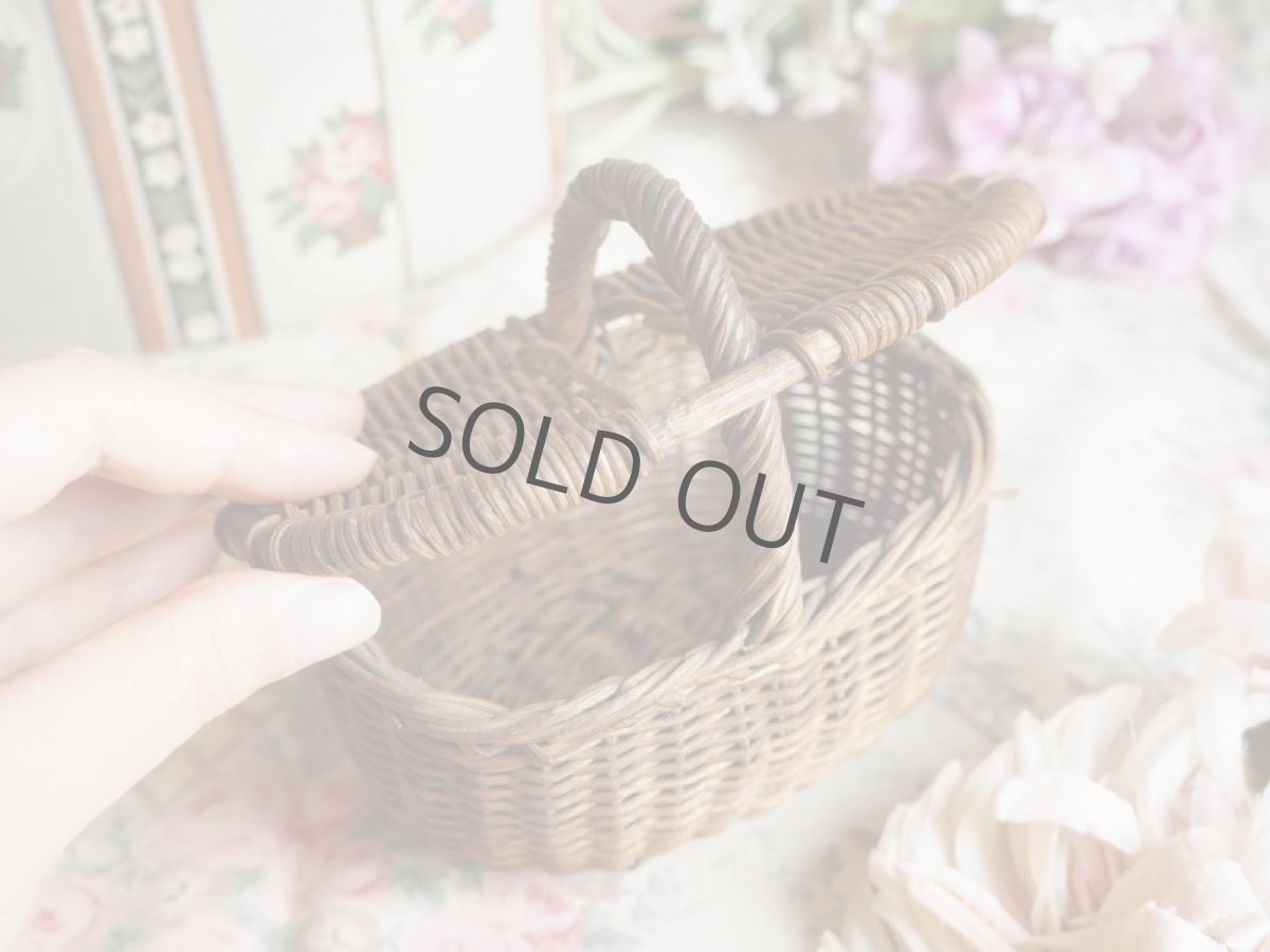 画像10: ドール用プチパニエ/蓋付き 籐製 (10)