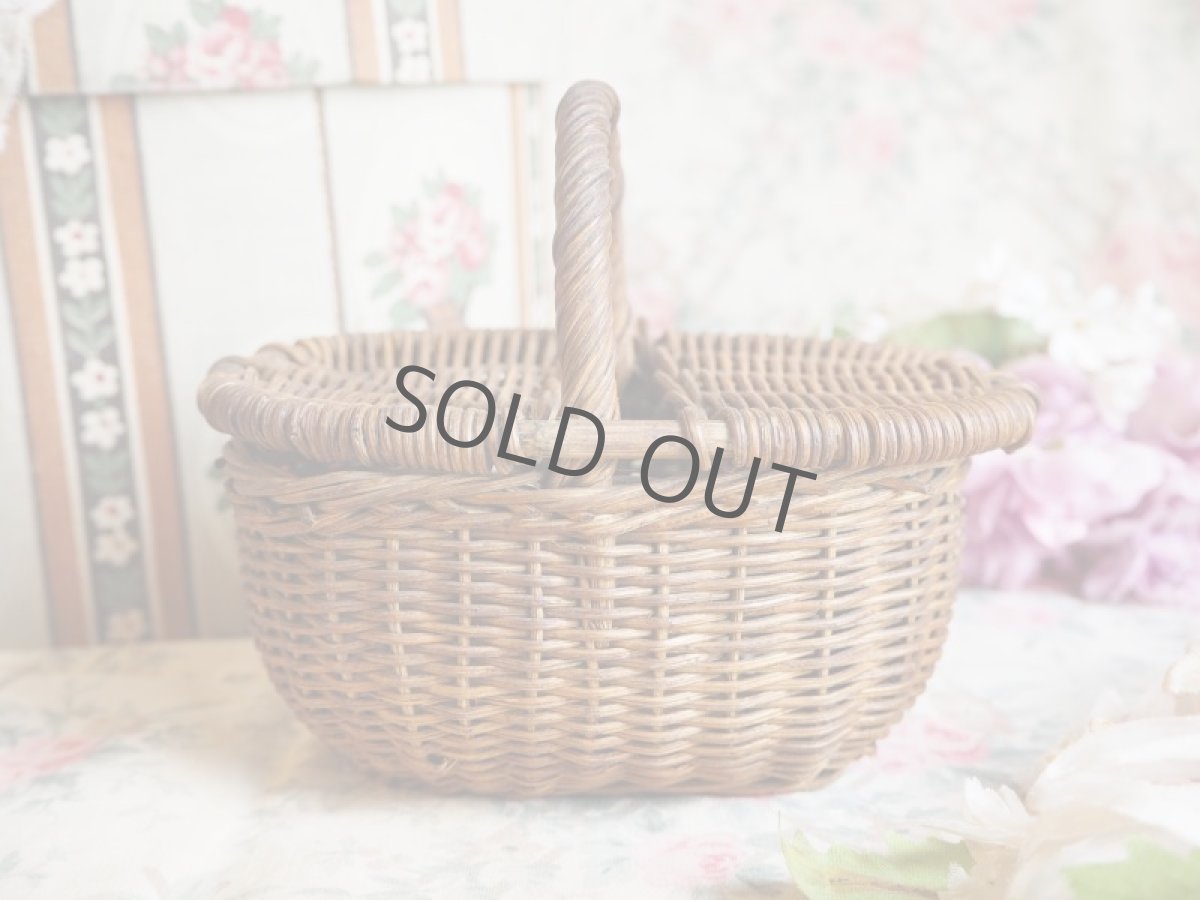 画像2: ドール用プチパニエ/蓋付き 籐製 (2)